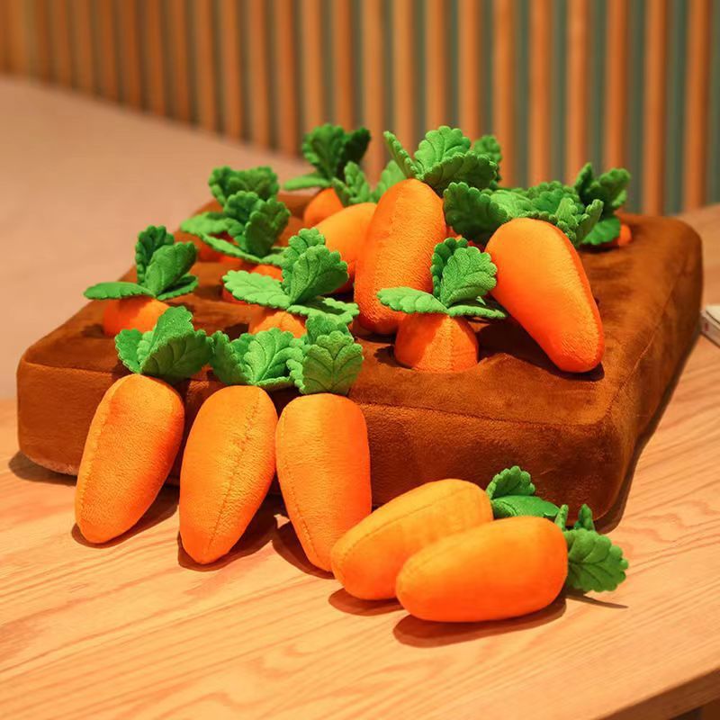 Dog Carrot Plush Chew Toy - maxsophie.com