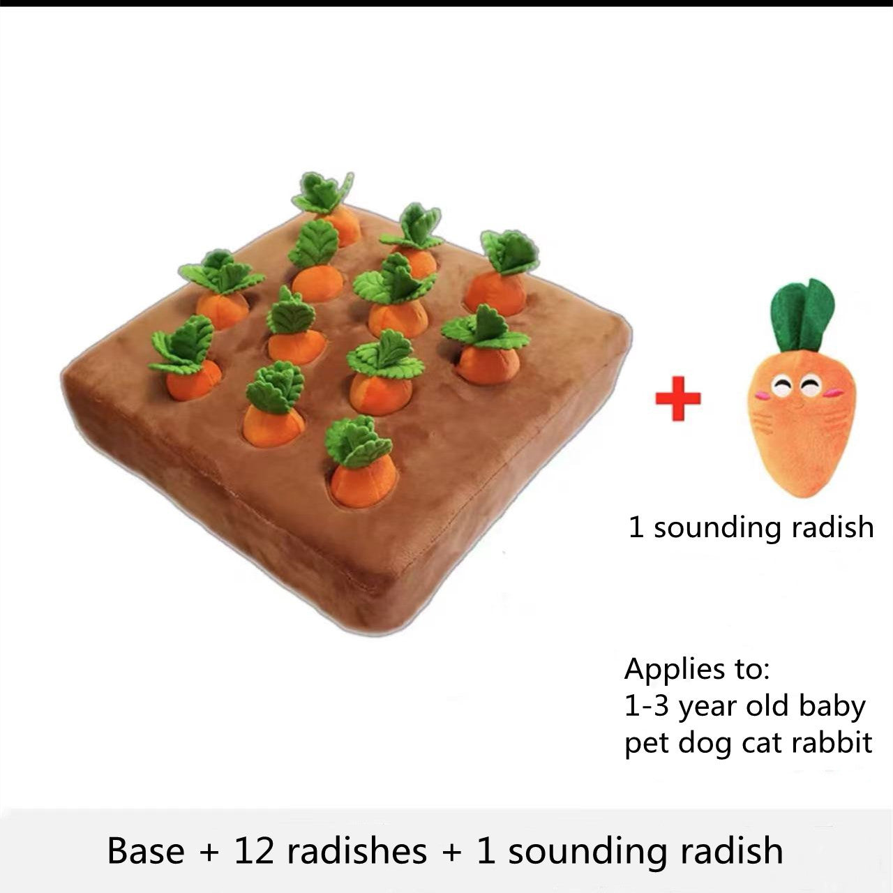 Dog Carrot Plush Chew Toy - maxsophie.com