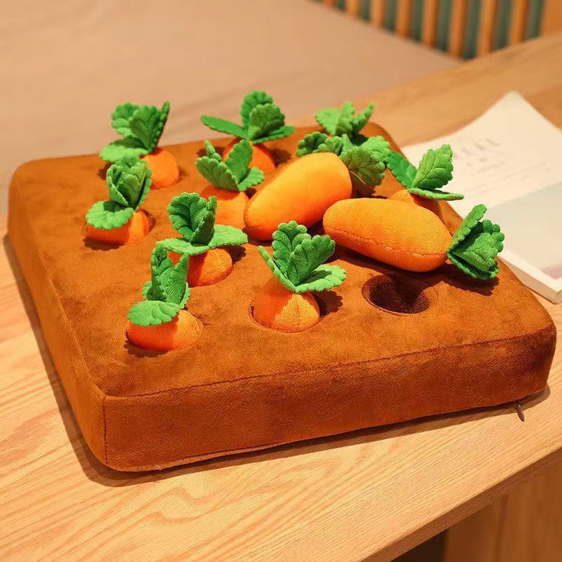 Dog Carrot Plush Chew Toy - maxsophie.com