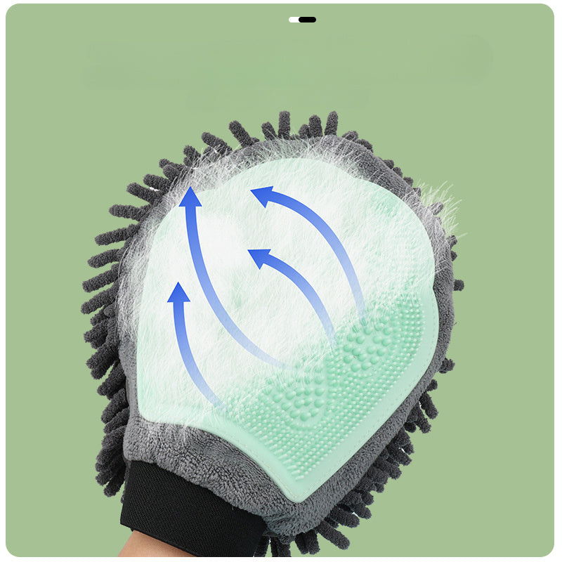 2-in-1 Dog  Grooming Glove Massage Bath Brush - My Store - - #tag1# 