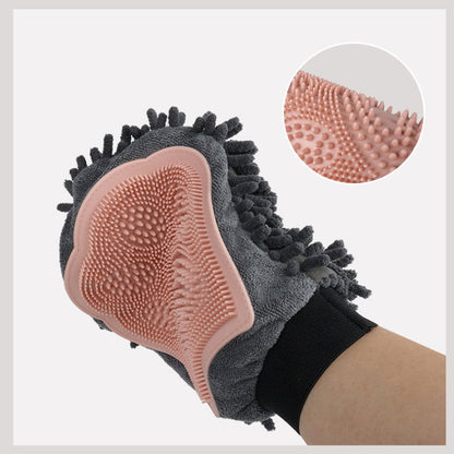 2-in-1 Dog  Grooming Glove Massage Bath Brush - My Store - - #tag1# 