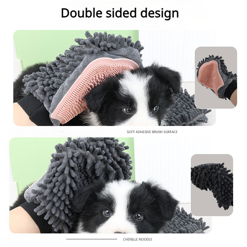 2-in-1 Dog  Grooming Glove Massage Bath Brush - My Store - - #tag1# 