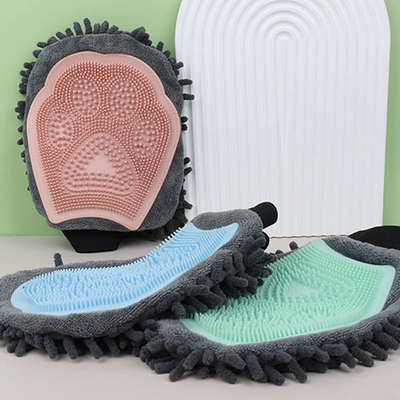 2-in-1 Dog  Grooming Glove Massage Bath Brush - My Store - - #tag1# 