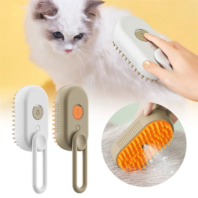 3 in 1 Electric Cat Dog Steam Brush - maxsophie.com