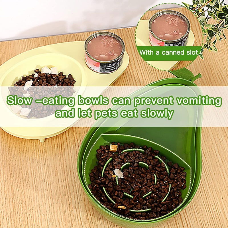Automatic  Avocado Shape Kitten Slow Food Feeding Bowl - My Store - - #tag1# - #tag2#