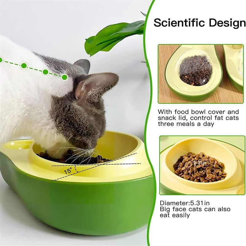 Automatic  Avocado Shape Kitten Slow Food Feeding Bowl - My Store - - #tag1# - #tag2#