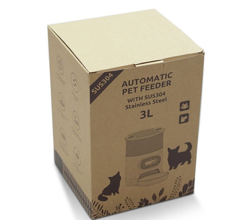 Cat And Dog Food Automatic Dispenser Stainless Steel  With Recording Timing Feeding - maxsophie.com