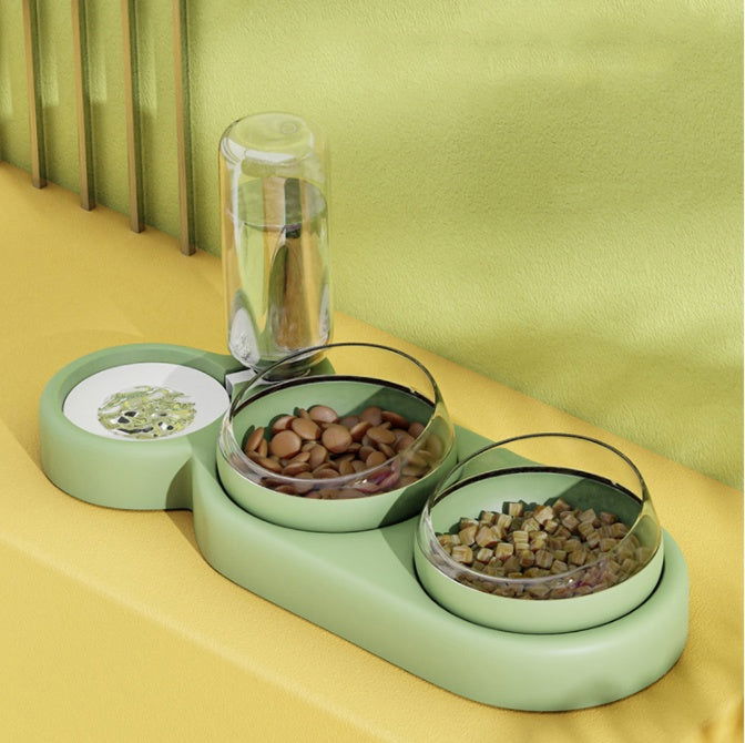 Cat  Automatic  Food Bowl With Water Fountain - maxsophie.com