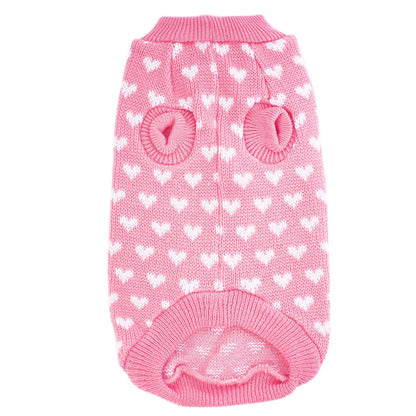 Cute Pink Heart Pattern Dog Clothes - maxsophie.com