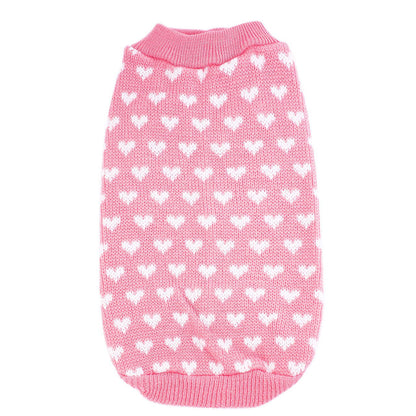 Cute Pink Heart Pattern Dog Clothes - maxsophie.com