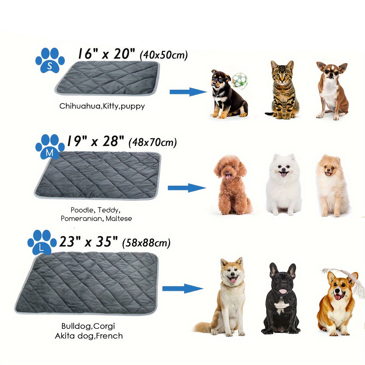 Dog Self-Heating Non-Slip Bed Washable Extra Warm Pet Mat - maxsophie.com