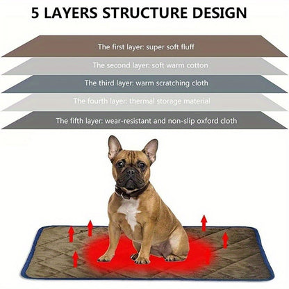 Dog Self-Heating Non-Slip Bed Washable Extra Warm Pet Mat - maxsophie.com