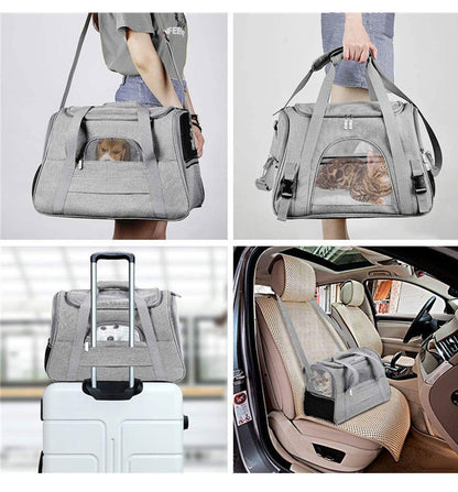 Portable Breathable Carrier Bag Airline Approved for cats and dogs - maxsophie.com