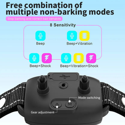 Smart Automatic Anti Barking Dog Collar Rechargeable and Waterproof - maxsophie.com