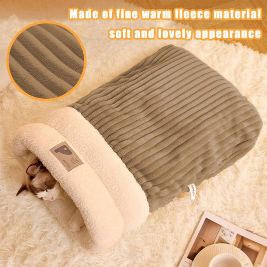 Winter Warm Soft Plush Cat Nest - maxsophie.com