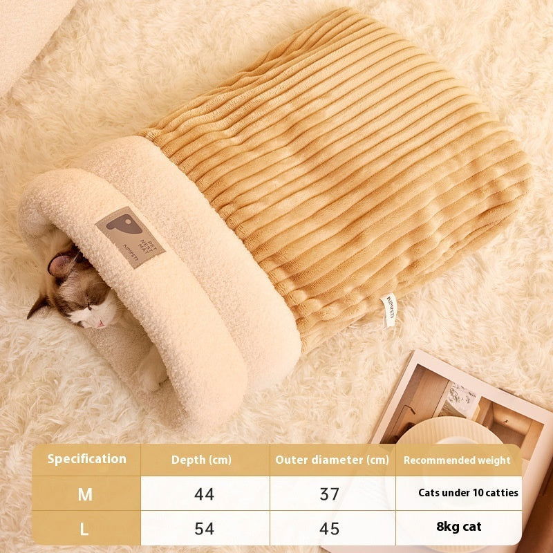 Winter Warm Soft Plush Cat Nest - maxsophie.com