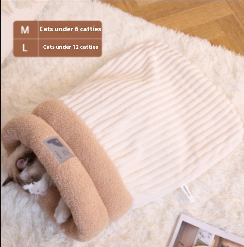 Winter Warm Soft Plush Cat Nest - maxsophie.com