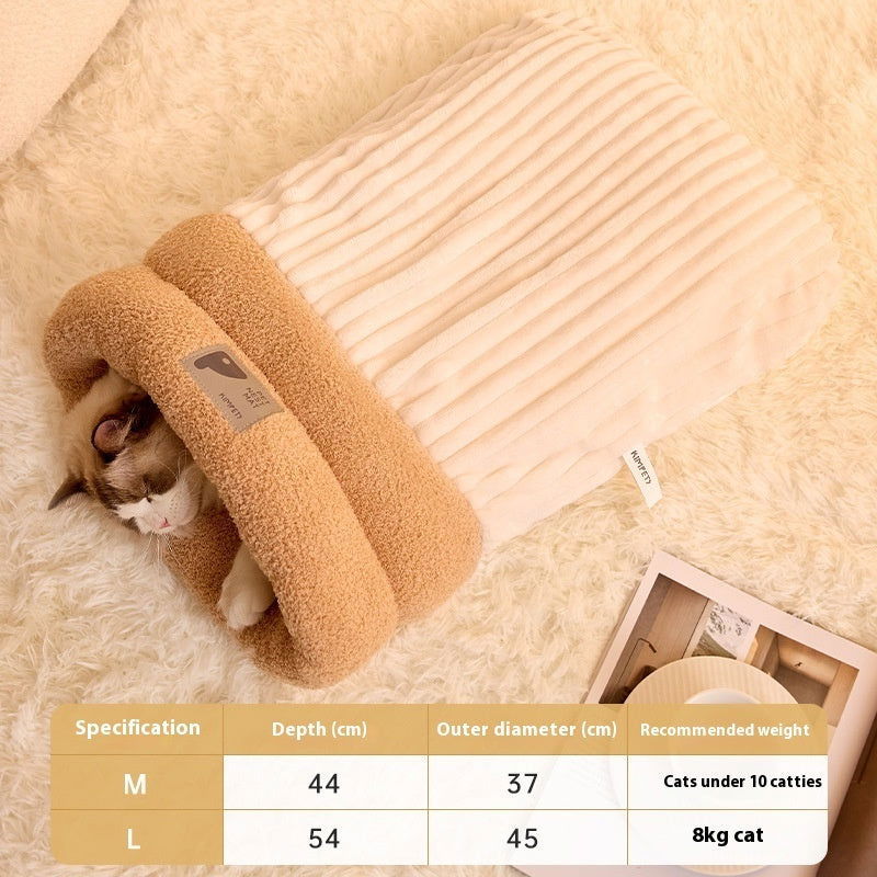Winter Warm Soft Plush Cat Nest - maxsophie.com