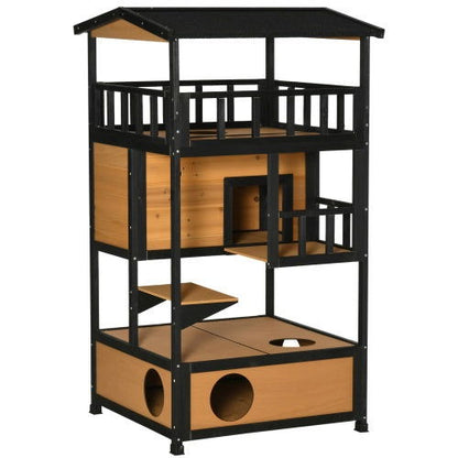 Wooden Outdoor Cat House - My Store - - #tag1# - #tag2#